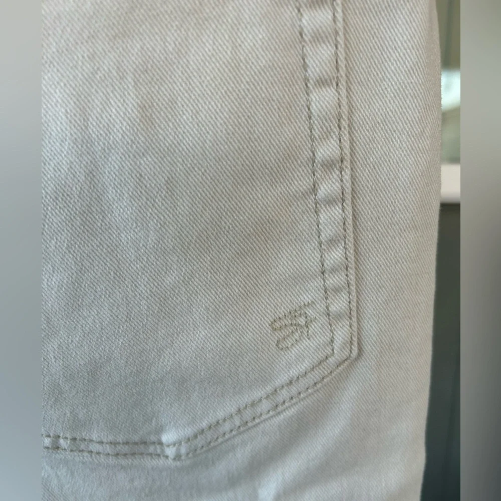 Seven7 Bone Color High Rise Slim Straight Jeans Size 14 Pockets Stretchy - Picture 5 of 6